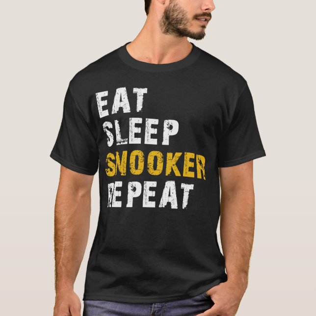 eat sleep Snooker T-Shirt (Front)