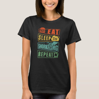 Eat Sleep Snorkel Repeat Scuba Diver Diving Snorke T-Shirt