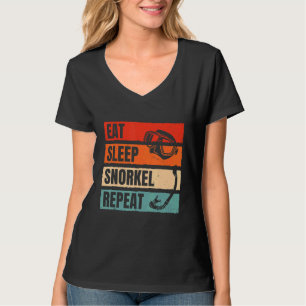 Eat Sleep Snorkel Repeat Scuba Diver Diving Snorke T-Shirt