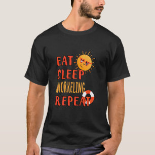 Eat Sleep Snorkelling Repeat Snorkelling Hobby Sno T-Shirt