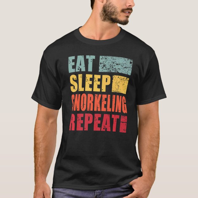 Eat Sleep Snorkelling Repeat   T-Shirt (Front)