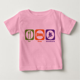 Eat Sleep Snowboard Baby T-Shirt