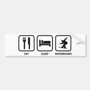 Eat Sleep Snowboard Bumper Sticker