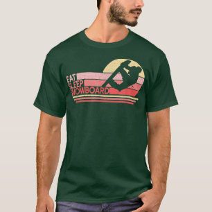 Eat Sleep Snowboard Girl Female Snowboarder Snowb T-Shirt