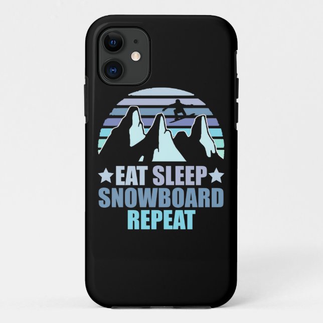 Eat Sleep Snowboard Repeat Case-Mate iPhone Case (Back)