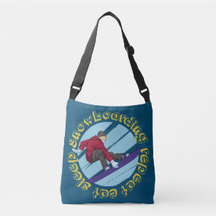 Eat Sleep Snowboard Repeat – Snowboarding Quote Crossbody Bag
