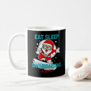 Eat Sleep Snowboarding Repeat Christmas Party Cool Coffee Mug