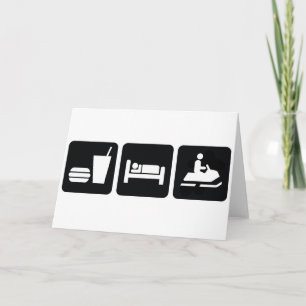 Eat Sleep Snowmobile Card