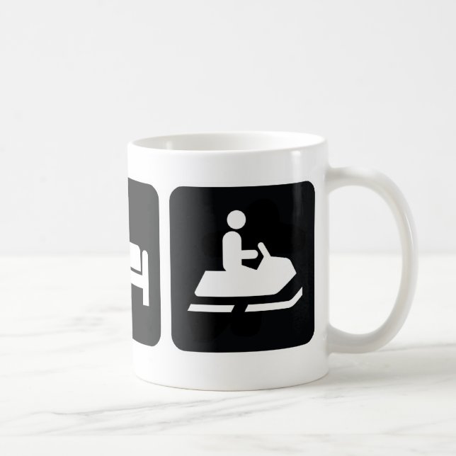 Eat Sleep Snowmobile Coffee Mug (Right)