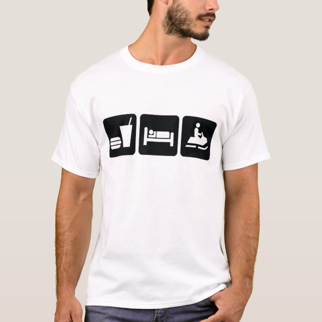 Eat Sleep Snowmobile T-Shirt (Front)