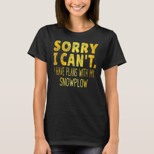 Eat Sleep Snowplow Repeat - Gold Text Snow Plough T-Shirt