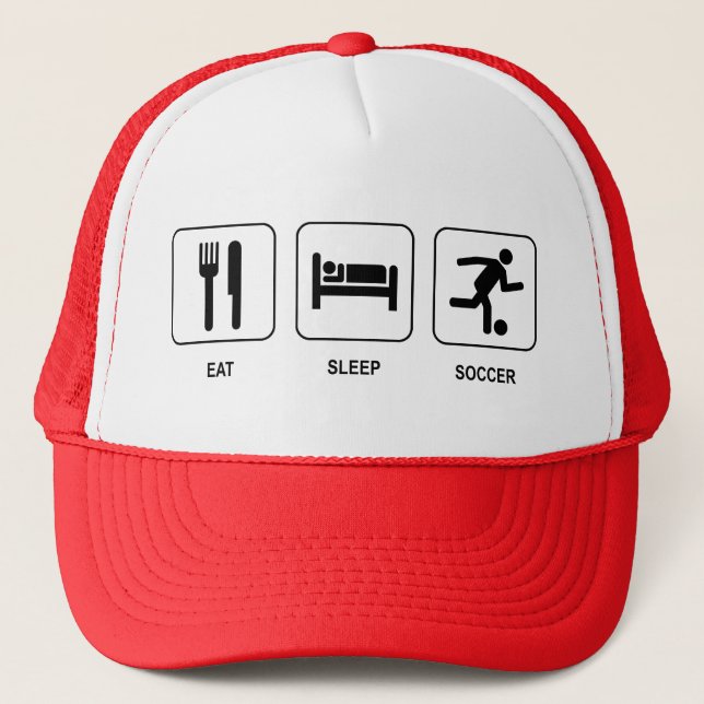 Eat Sleep Soccer Hat (Front)
