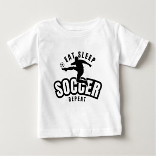 eat sleep soccer repeat baby T-Shirt