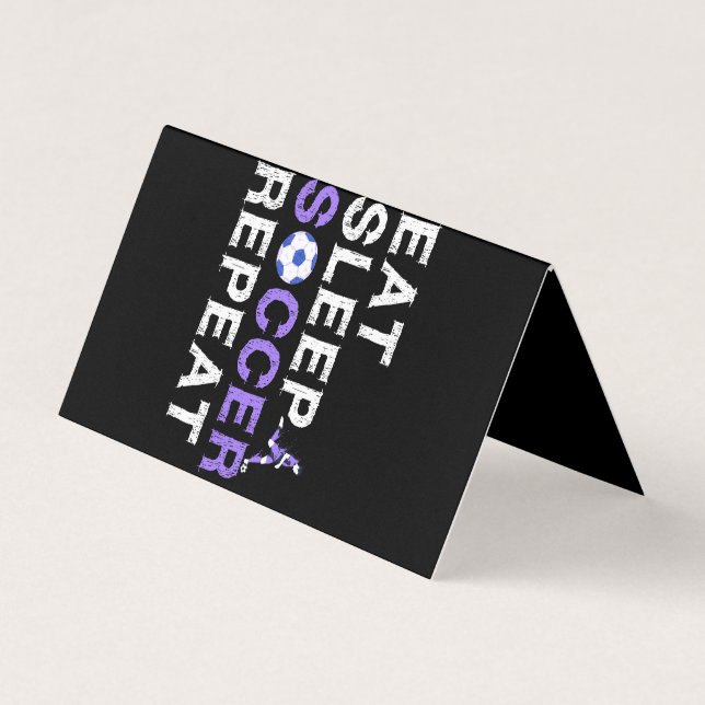 Eat+Sleep+soccer+Repeat Business Card (Front)