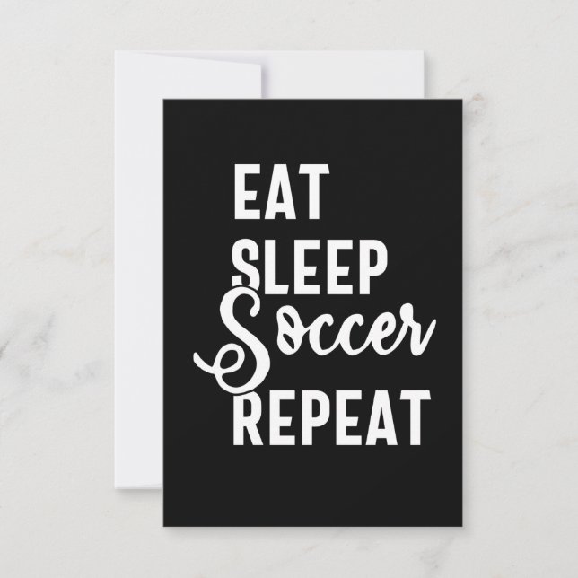 eat sleep soccer repeat card (Front)