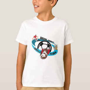 Eat, sleep, soccer, repeat.  cartoon soccer T-Shirt