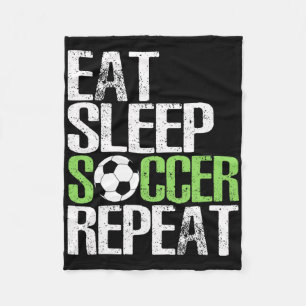 Eat Sleep Soccer Repeat Cool Sport Player Gift Fleece Blanket