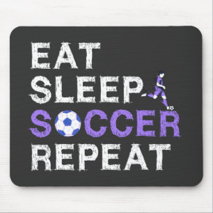 Eat+Sleep+soccer+Repeat Mouse Mat
