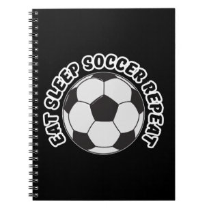 eat sleep soccer repeat notebook