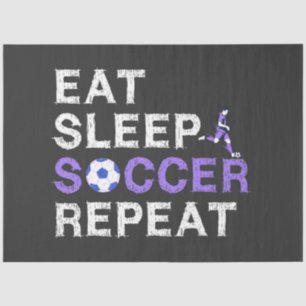 Eat Sleep Soccer Repeat Shirt Cool Sport Player Tissue Paper