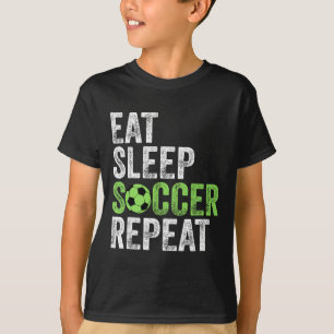 Eat Sleep Soccer Repeat Shirt Cool Sport Player Vi
