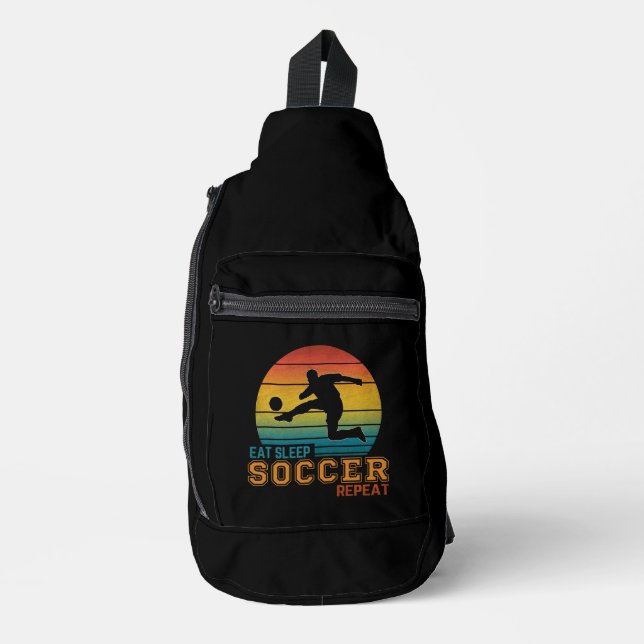 Eat Sleep Soccer Repeat Sling Bag (Front)