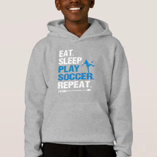 Eat Sleep Soccer Repeat Slogan Funny Grunge