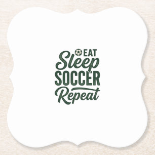 Eat Sleep Soccer Repeat Vintage Shirt Design_1 Paper Coaster