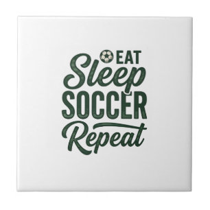 Eat Sleep Soccer Repeat Vintage Shirt Design_1 Tile