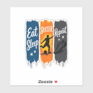 Eat Sleep Soccer Repeat Vintage Soccer Shirt Desig