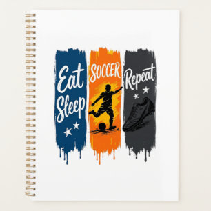 Eat Sleep Soccer Repeat Vintage Soccer Shirt Desig Planner
