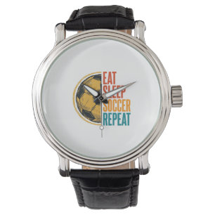 Eat Sleep Soccer Repeat Vintage Soccer Shirt Desig Watch
