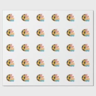 Eat Sleep Soccer Repeat Vintage Soccer Shirt Desig Wrapping Paper