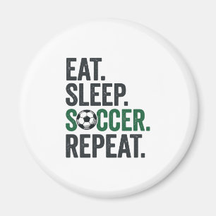 Eat Sleep Soccer Repeat Vintage T-Shirt Design_1 Magnet