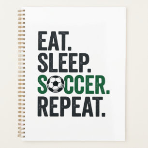 Eat Sleep Soccer Repeat Vintage T-Shirt Design_1 Planner