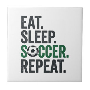 Eat Sleep Soccer Repeat Vintage T-Shirt Design_1 Tile