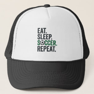 Eat Sleep Soccer Repeat Vintage T-Shirt Design_1 Trucker Hat