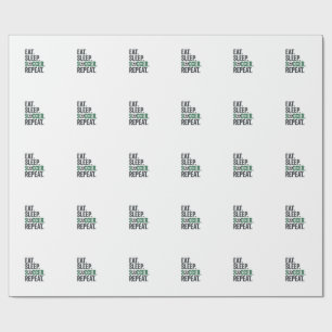 Eat Sleep Soccer Repeat Vintage T-Shirt Design_1 Wrapping Paper