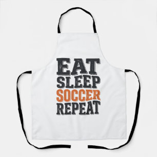 Eat Sleep Soccer Repeat Vintage Typography Shirt_1 Apron