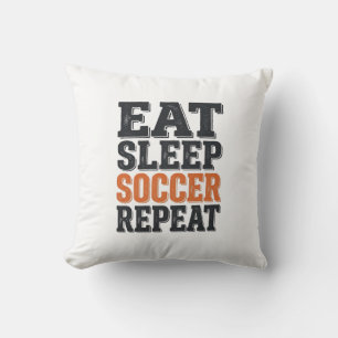 Eat Sleep Soccer Repeat Vintage Typography Shirt_1 Cushion
