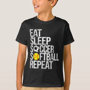 Eat Sleep Soccer Softll Repeat Funny Ll  T-Shirt