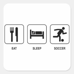 Eat Sleep Soccer Sticker