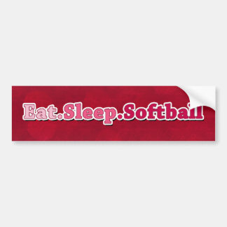 Eat Sleep Softball Bumper Sticker