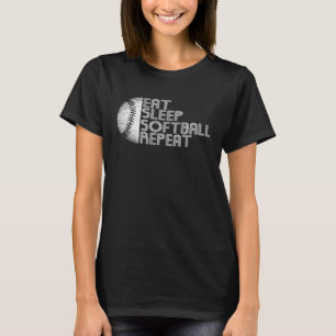 Eat Sleep Softball Catcher Pitcher Softball Player T-Shirt