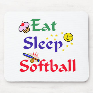 Eat Sleep Softball Mouse Mat