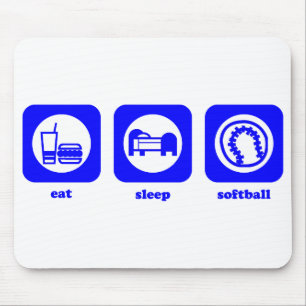 Eat. Sleep. Softball. Mousepad