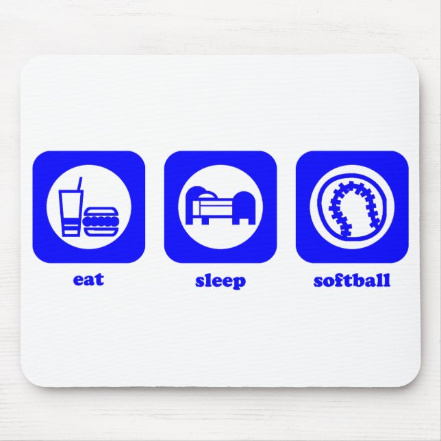Eat. Sleep. Softball. Mousepad (Front)