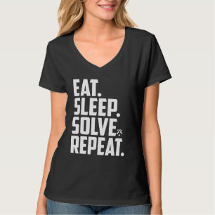 Eat Sleep Solve Repeat Speed Cubing Cuber Cube T-Shirt
