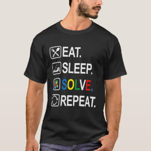 Eat Sleep Solve Repeat Speedcubing Puzzle Soving T-Shirt