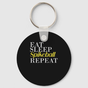 Eat Sleep Spikeball Repeat Roundball Key Ring